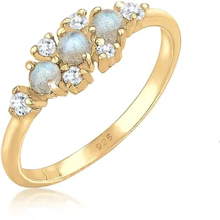 Elli Verlobungsring ELLI "Ring Labradorit Grau 925 Sterling Silber" Gr. 54, gold, Fingerringe, Damen, 54, Silber 925 (Sterlingsilber), Verlobungsring
