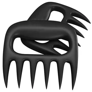 Bär Fleisch Klauen – BBQ Pulled Pork Shredder perfekt für Schweinefleisch, Huhn, Rind, Türkei – Set von 2 Schwarz