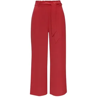 VIVANCE Schlupfhose mit elastischem Bund, Sommerhose, Basic, rot,