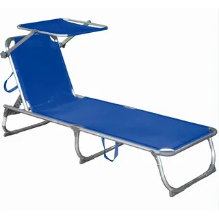 Garden Pleasure KISO Sonnenliege 197 x 61 x 34 cm Blau
