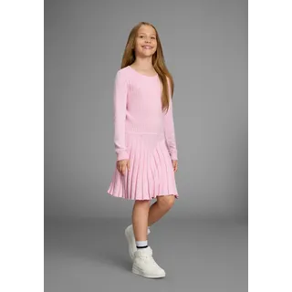 KangaROOS Strickkleid "Kleid feinem Zopf-Strick und Faltenrock" Niedliches Strickkleid mit Zopfmuster, rosa