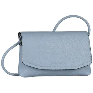 Umhängetasche TOM TAILOR "Rissa", Damen, Gr. B/H/T: 21cm x 13,5cm x 3cm, mid blau, Lederimitat, clean, gepflegt, unifarben, Taschen Umhängetasche, Damen Schultertasche, Handtasche, auch als Clutch tragbar