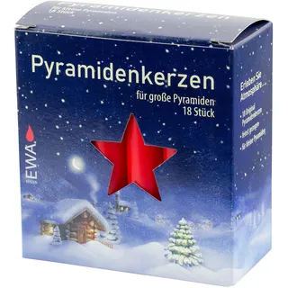 Ewa-Jeka Pyramidenkerzen rot 17x100 mm 18 Stück im Pack - Markenqualität