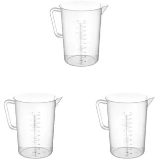 HENDI Messbecher, mit Skalierung, Bruchsicher, 2L, Polypropylen, ø140x(h)215mm (Packung mit 3)