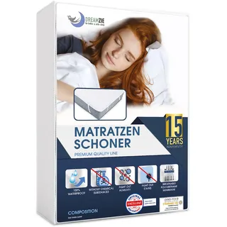 Dreamzie Matratzenschoner 100 x 200 cm wasserdicht weiß
