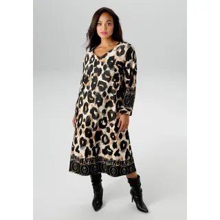 Aniston PLUS Jerseykleid in ausdrucksvoller Animalprint, leoprint