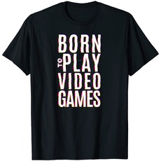 Born 2 Play Video Games I Vintage Retro Konsole PS5 Gaming T-Shirt