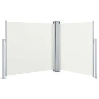 vidaXL Ausziehbare Seitenmarkise Cremeweiß 120 x 600 cm - Creme
