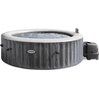 INTEX 28442NP PureSPA Bubble Greywood Deluxe Whirlpool 6 Personen 216x71 cm App Steuerung - Grau