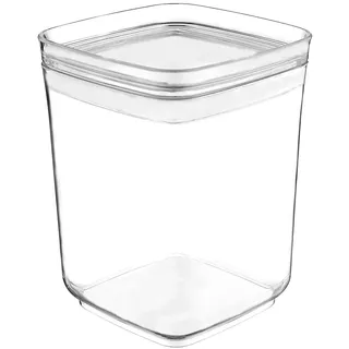 FLORINA Lebensmittelbehälter 1 l | Frischhaltedose STORI aus Kunststoff | Mit Deckel | Aufbewahrungsbox Luftdicht Quadratisch | Lebensmittelbox zur Aufbewahrung von Mehl, Zucker, Nudeln, Reis