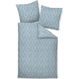 Janine Design Bettwäsche-Garnitur Mako-Soft-Seersucker 20149 TANGO Farbe sterlingblau Größe 155x220+80x80 - Blau