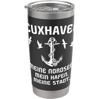 Cuxhaven Nordsee Urlaub Souvenir Stadt Cuxhaven Doppelwandiger Edelstahl-Thermobecher