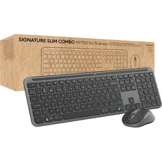 Logitech SGN SLIM COMBO MK950 BUSINESS (FR, Kabellos), Tastatur, Grau
