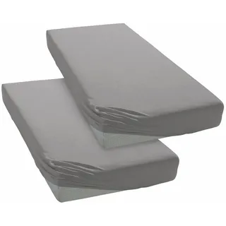 MY HOME Jersey XL 90 x 200 cm grau 2 St.