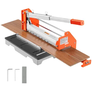 Vevor Vinylschneider 304,8 mm, Laminatschneider 16mm Schnittstärke, mit Hebel aus Aluminiumlegierung, Teleskopierbarer Stützplatte, zum Schneiden von Parkett, LVT, VCT, SPC, LVP, WPC