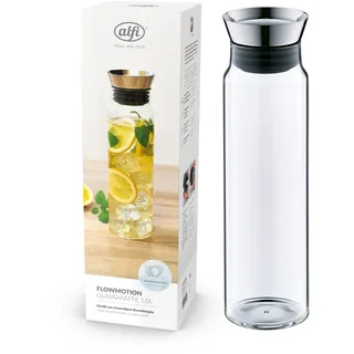 alfi 2417020100 Karaffe flowMotion, Borosilikat-Glas einwandig 1 L
