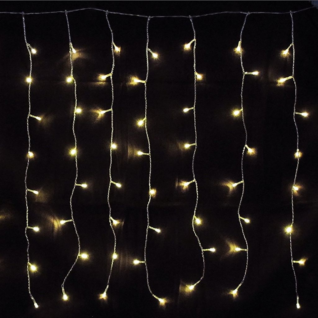 Bild von 160 er LED Lichtervorhang Außen & Innen Warmweiß Lichterkette