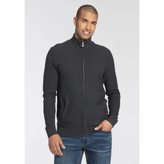 Bruno Banani Strickjacke, in besonderer Strickoptik Bruno Banani anthrazit meliert L (52/54)