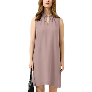 QS Damen Kleid – Regular Fit, Viskosemix, ärmellos mit Bindedetail am Ausschnitt