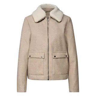 STREET ONE Damen 2115350 Jacke Mit Abnehmbarem Kragen, Soft Sand Mel., 36 EU