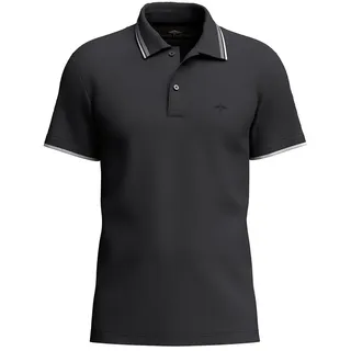Fynch Hatton FYNCH-HATTON Polo, contrast Tipping Kurzarm-poloshirt - Schwarz