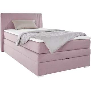 Jockenhöfer Gruppe Boxspringbett Amira, mit Bettkasten und Topper, rosa