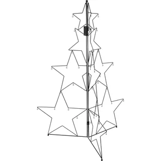 Dekoration aus Metall in Form eines Weihnachtsbaums, 110 cm - Schwarz