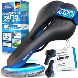 NEXTCOVER NEXTCOVER® Fahrradsattel - Das Original - mit Memory-Foam 3.0 I maximaler Fahrkomfort I ergonomischer Fahrrad Sattel für Damen & Herren I Fahrradsattel Herren bequem, Sattel Damen bequem weich