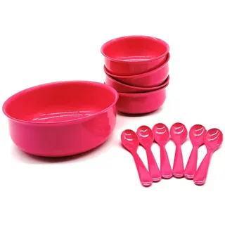 Kimmel Schüsselset Fuchsia Kompottschale Dessertschale Kindergeschirr Plastikgeschirr Kunststoffgeschirr Camping, Picknick, Outdoor