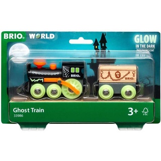 BRIO 33986 - Geisterzug Glow in the Dark - Eisenbahnzubehör Holzeisenbahn - Empfohlen für Kinder ab 3 Jahren