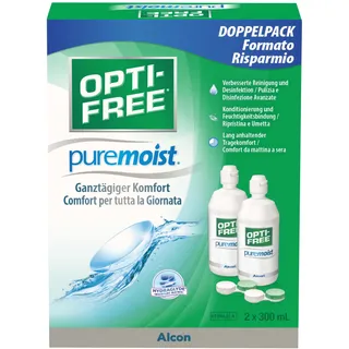 Opti-Free PureMoist Kontaktlinsen-Pflegemittel | Vorratspackung | 2 x 300 ml