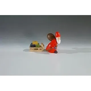 Miniatur Ruprecht mit Schlitten Figurengröße ca 4,5 cm NEU Weihnachtsfiguren Hol