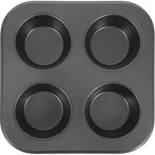 IMIKEYA Muffin Backform: 4er Muffinform Klein Karbonstahl Antihaft für Cupcakes und Muffins - Muffinblech Muffinförmchen Tin Backform für Heißluftfritteuse Backofen