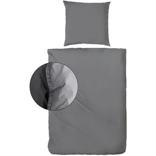 Stone Washed anthrazit 155 x 220 cm + 80 x 80 cm