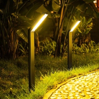 AGOTD Solarleuchte für Außen Garten, 2 Stück Solarlampen mit 3 Lichtmodi Wegeleuchten, IP55 Wasserdicht Solar Gartenleuchte für Garten, Deck, Rasen, Hof, Weg, Einfahrt