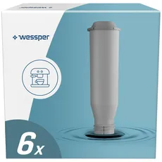 Wessper Wasserfilter Kartuschen für Kaffeevollautomat, Wasser Filter - Kompatibel mit Kaffeemaschinen Krups F088, Nivona, Siemens, Bosch, AEG - 6er Pack