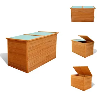 vidaXL Garten-Aufbewahrungsbox 126x72x72 cm Holz - Gartenboxen - Braun