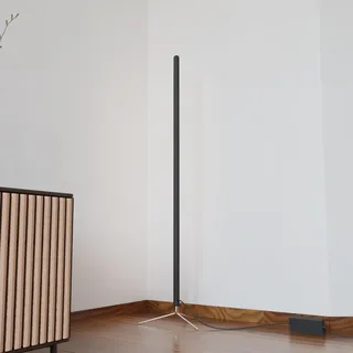 LUMIÈRE Design Stehlampe 'Levana' dimmbar LED Bogenleuchte Leselampe Schwarz - Schwarz