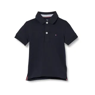Tommy Hilfiger Jungen, Poloshirt Kurzarm aus Bio-Baumwolle, blau (Sky Captain), 5 Jahre