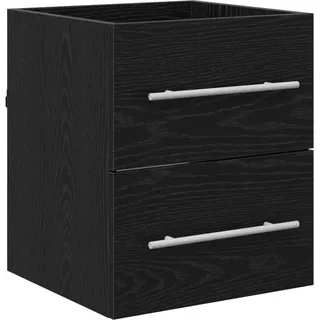 vidaXL Waschbeckenunterschrank Schwarz Eichen-Optik 38,5 x 41 x 48 cm - Schwarz