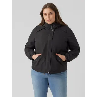 Vero Moda Curve VMCZOA SHORT PARKA NOOS CUR Schwarz 44