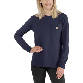CARHARTT Loose Fit Heavyweight Long-sleeve Pocket T-Shirt Marineblau S