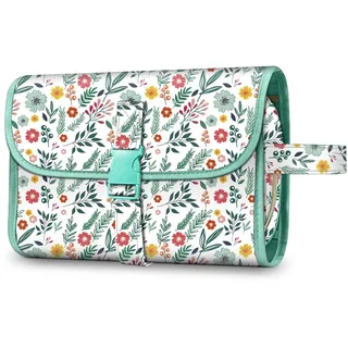 Fintie Tragbare Kulturtasche Kosmetiktasche Reisetasche | Große Wasserdichte Aufhängen Make-up Organizer Stauraum Tasche für Damen Mädchen, Frühling