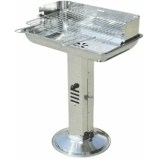 Edelstahl Gartengrill Holzkohlegrill Standgrill Barbecue Grill Standsäulengrill