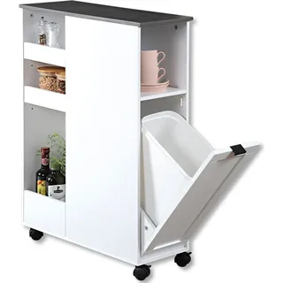 KESPER Nischenregal weiß Spanplatte B/H/L: ca. 25x86x60 cm weiß/grau (24850-13)