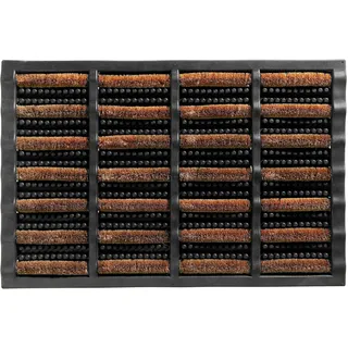 ASTRA Fußmatte »Rimini 568-1« rechteckig 30 mm Höhe Schmutzfangmatte, mit Kokosbürsten, In -und Outdoor geeignet, schwarz