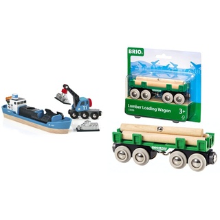 BRIO Containerschiff mit Kranwagen (33534)