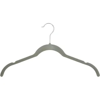 Amazon Basics Kleiderbügel für Hemd / Kleid, mit Samt überzogen 30er-Pack, Grau