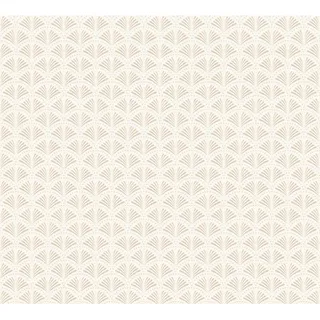 A.S. Création Vliestapete Art Deco Glitzer Beige-Weiß leicht strukturiert FSC®