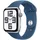 Watch SE 2024 GPS + Cellular 44 mm Aluminiumgehäuse silber Sportarmband blau S/M